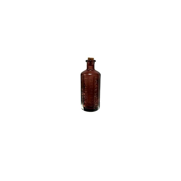 Vintage Mini Glass Bottle Lancasters Indian Vegetable Jaundice Purple Bitters - Picture 3 of 4